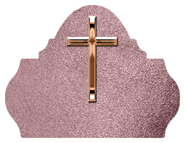 DARAY L 510 BZ SH OR Bronze Single Cross Shimmer Orchid Background